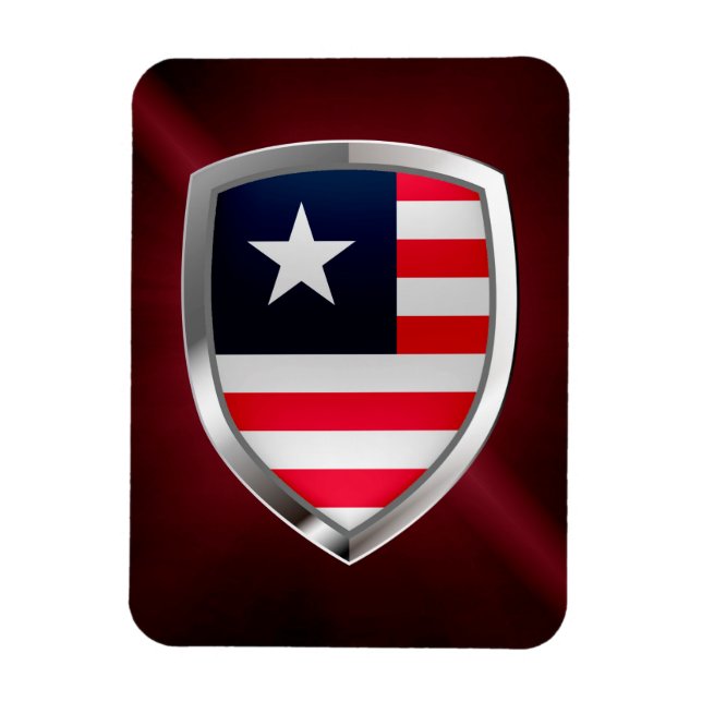 Ímã Emblema Metálico Libéria (Vertical)