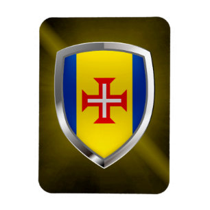 Ímã Emblema Metálico Madeira