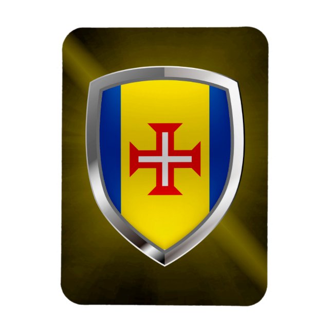 Ímã Emblema Metálico Madeira (Vertical)