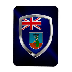 Ímã Emblema Metálico Montserrat