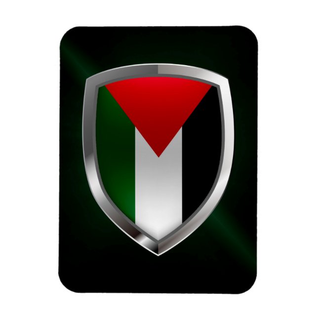 Ímã Emblema Metálico Palestino (Vertical)