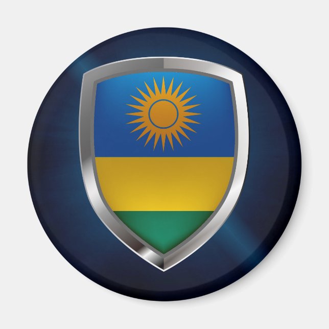 Imã Emblema Metálico Ruanda (Frente)