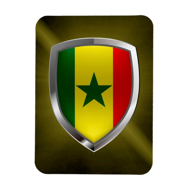 Ímã Emblema Metálico Senegal (Vertical)