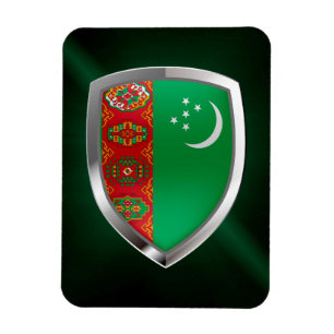Ímã Emblema Metálico Turquemenistão