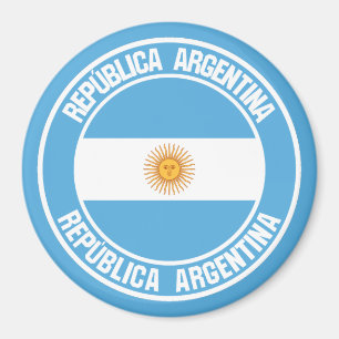 Imã Emblema redondo da Argentina