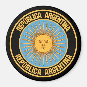 Imã Emblema redondo da Argentina