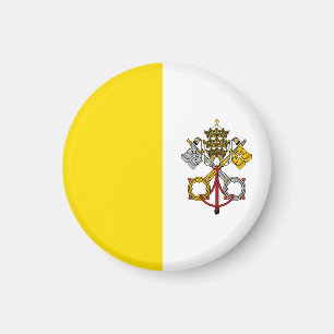 Imã Emblema Redondo da Bandeira da Cidade do Vaticano