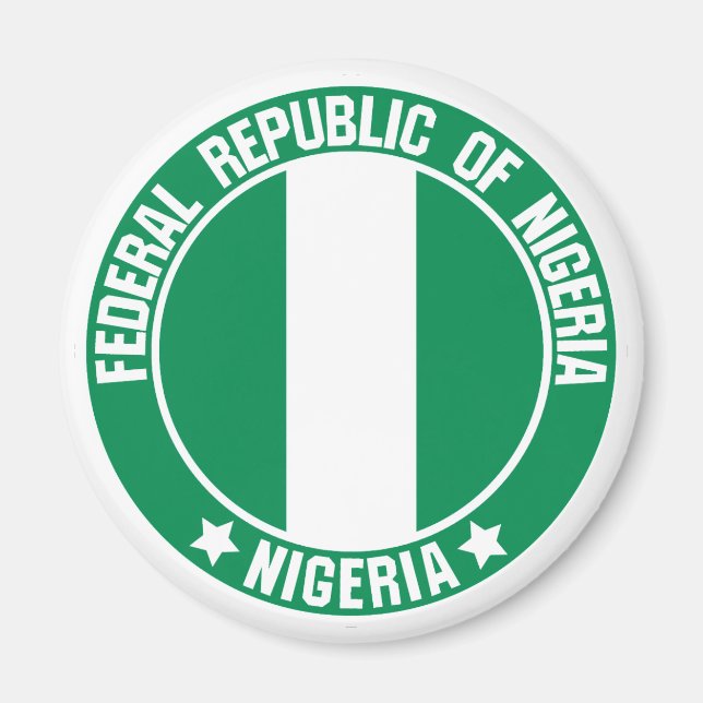 Imã Emblema Redondo da Nigéria (Frente)