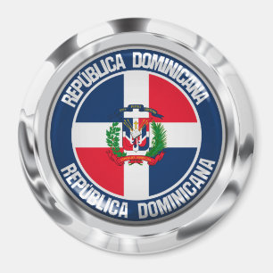 Imã Emblema redondo da República Dominicana
