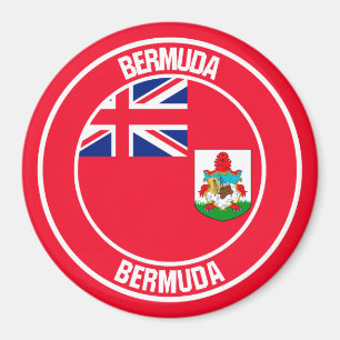 Imã Emblema Redondo das Bermudas