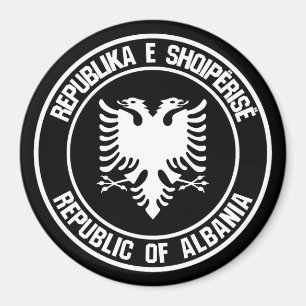 Imã Emblema redondo de Albânia