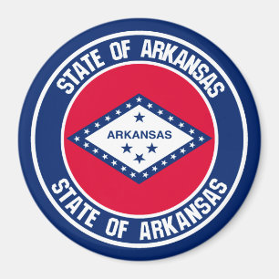 Imã Emblema redondo de Arkansas