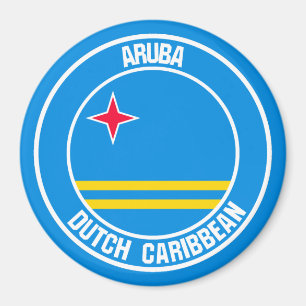 Imã Emblema redondo de Aruba