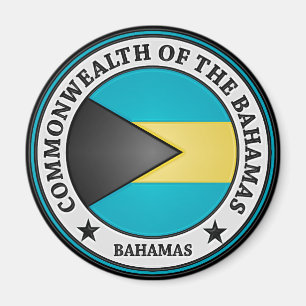 Imã Emblema redondo de Bahamas