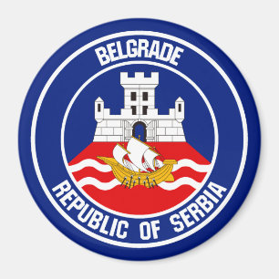 Imã Emblema redondo de Belgrado
