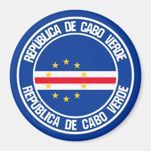 Imã Emblema redondo de Cabo Verde