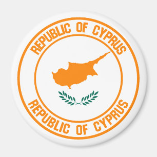 Imã Emblema redondo de Chipre