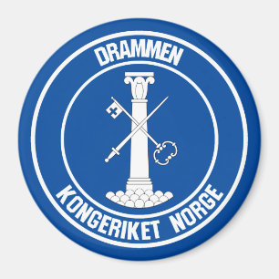 Imã Emblema redondo de Drammen