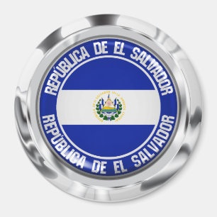 Imã Emblema redondo de El Salvador