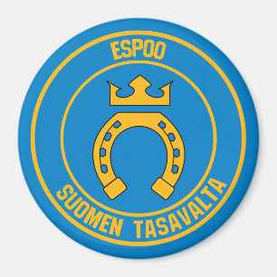 Imã Emblema redondo de Espoo