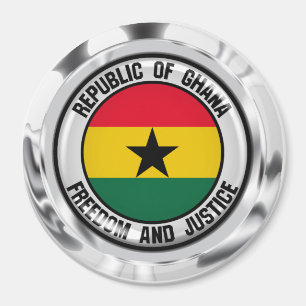 Imã Emblema redondo de Ghana