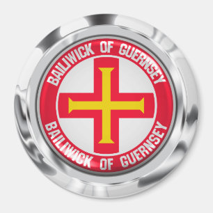 Imã Emblema Redondo de Guernsey
