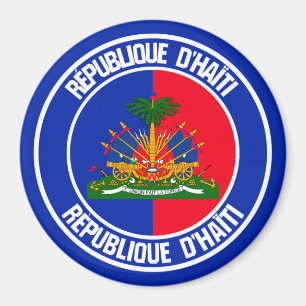 Imã Emblema redondo de Haiti