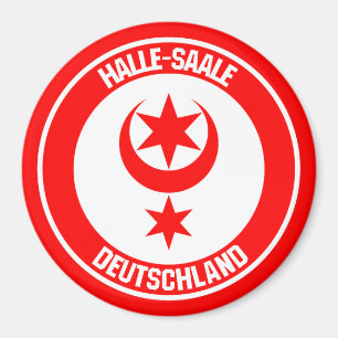 Imã Emblema redondo de Halle (Saale)