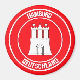 Imã Emblema redondo de Hamburgo