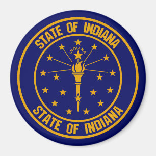 Imã Emblema redondo de Indiana