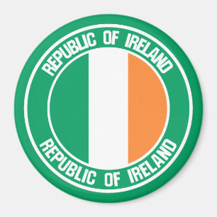 Imã Emblema redondo de Ireland