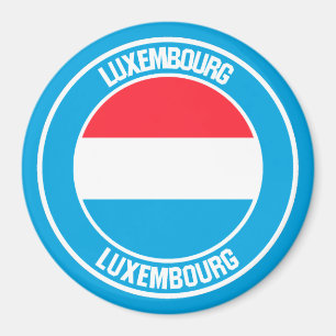 Imã Emblema redondo de Luxembourg