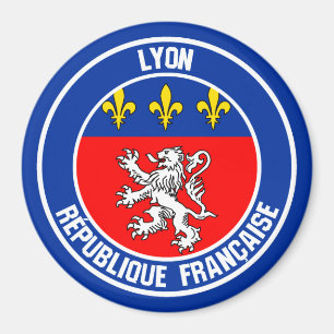 Imã Emblema redondo de Lyon