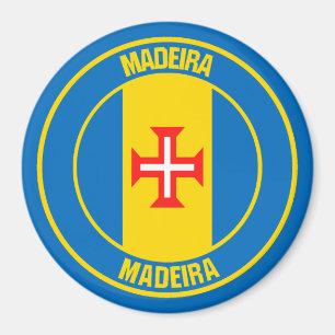 Imã Emblema redondo de Madeira