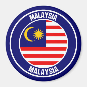 Imã Emblema redondo de Malaysia