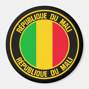 Imã Emblema redondo de Mali