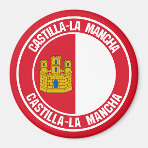 Imã Emblema redondo de Mancha do Castilla-La