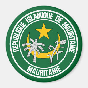 Imã Emblema redondo de Mauritânia
