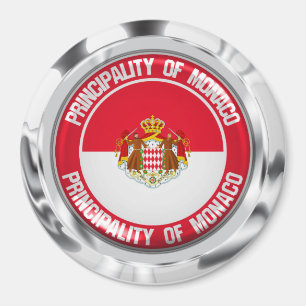 Imã Emblema redondo de Monaco