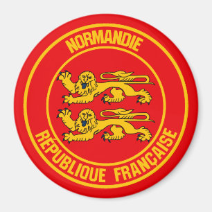 Imã Emblema redondo de Normandie