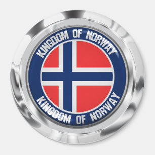 Imã Emblema redondo de Noruega
