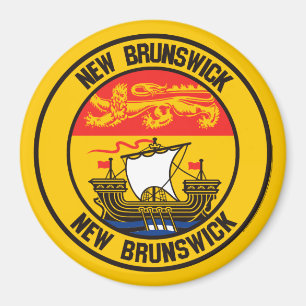 Imã Emblema redondo de Novo Brunswick