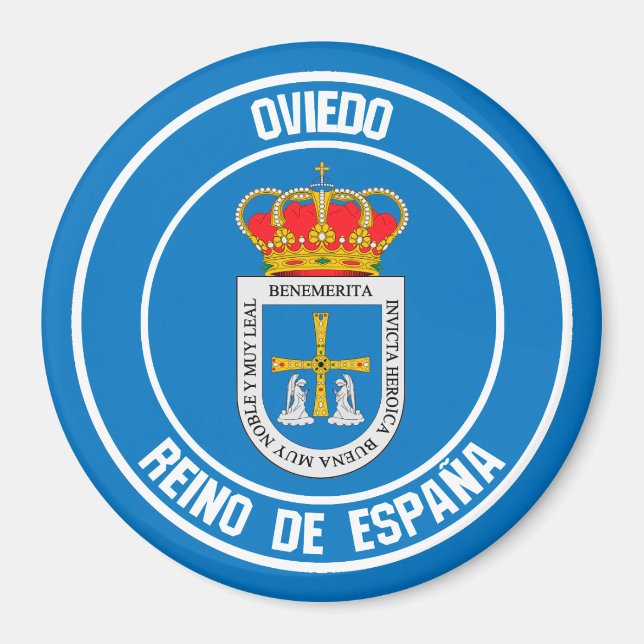 Imã Emblema Redondo de Oviedo (Frente)
