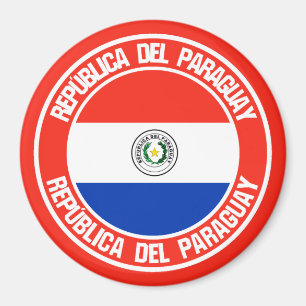 Imã Emblema redondo de Paraguai