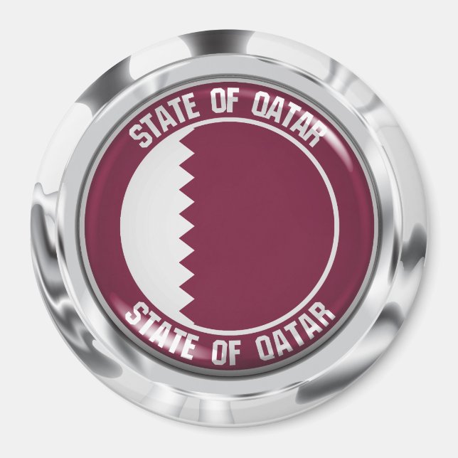 Imã Emblema redondo de Qatar (Frente)
