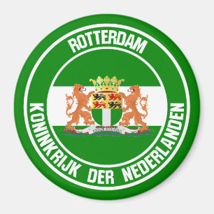 Imã Emblema redondo de Rotterdam