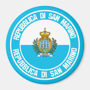 Imã Emblema redondo de San Marino