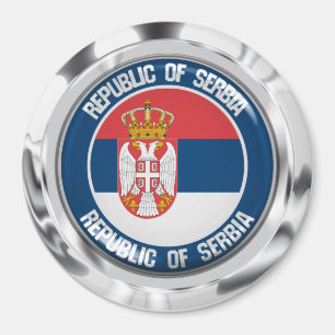 Imã Emblema redondo de Serbia