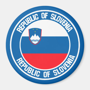 Imã Emblema redondo de Slovenia