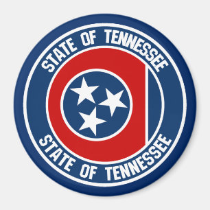 Imã Emblema redondo de Tennessee